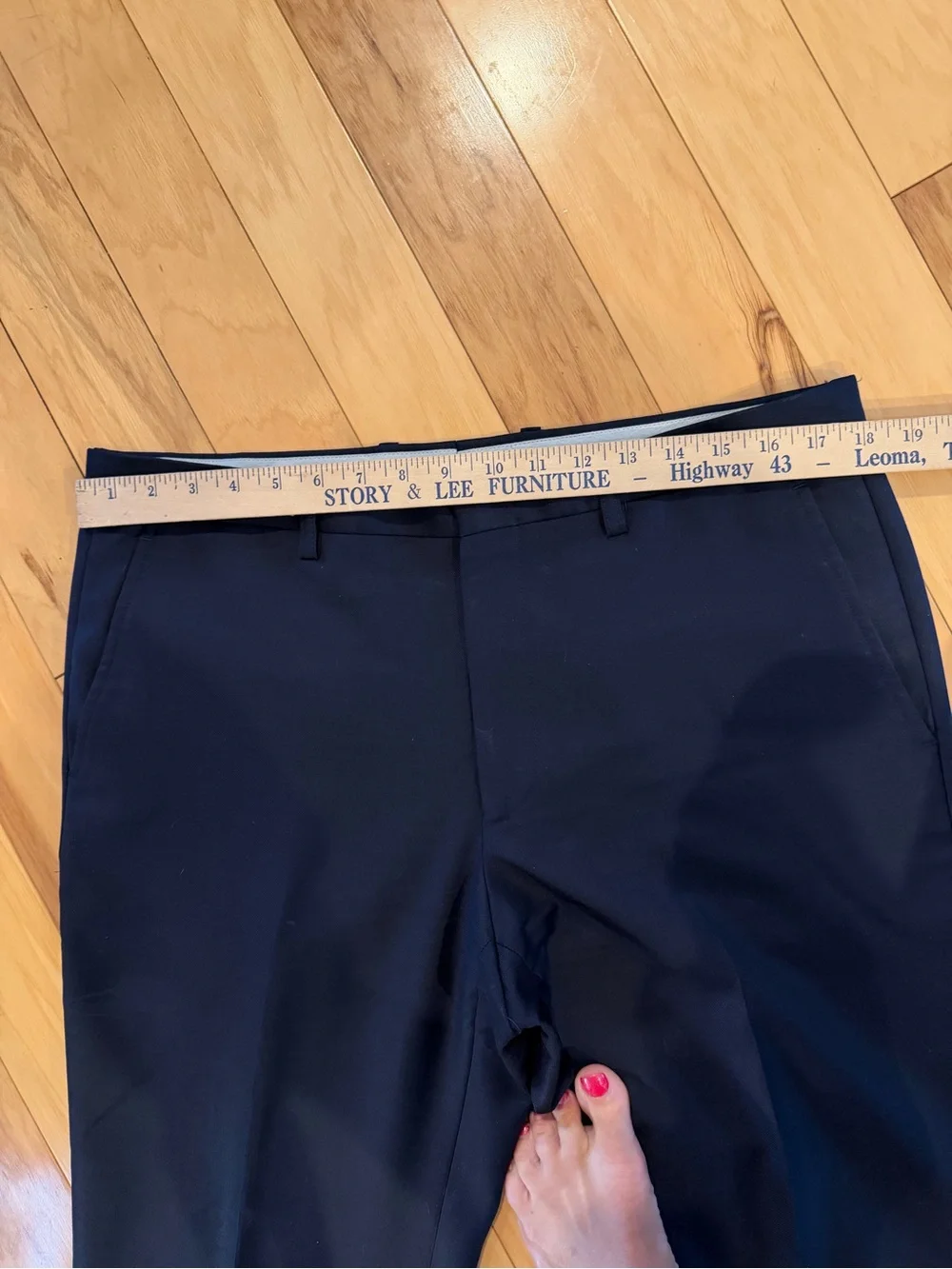 ETRO Men's Flat-Front Navy Wool Dress Pants Trousers Made in Italy